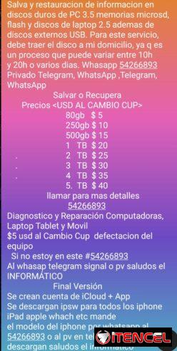 ✅️✅️✅️✅️✅️ING INFORMATICO A DOMICILIO MANTENIMIENTO Y REPARACIONES DE PC Y LAPTOPS WINDOWS 11Y10 FINAL VERCION + RECUPERACION DE D