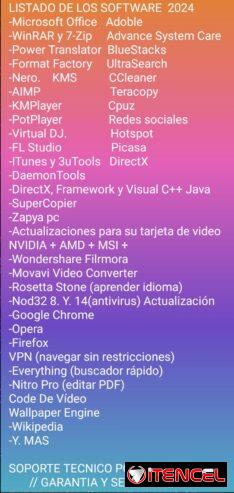 ✅️✅️✅️✅️✅️ING INFORMATICO A DOMICILIO MANTENIMIENTO Y REPARACIONES DE PC Y LAPTOPS WINDOWS 11Y10 FINAL VERCION + RECUPERACION DE D