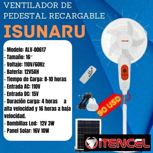 Ventilador Recargable Marca ISUNARU