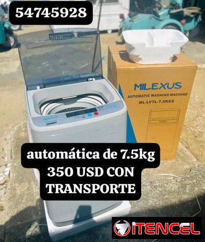 LAVADORA AUTOMÁTICA DE 7.5KG MILEXUS