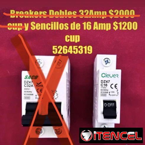 Breaker Sencillos de 16 Amp