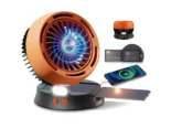 Ventilador Solar Portátil EVERIZ – Batería 10000mAh – 4 Velocidades – LED