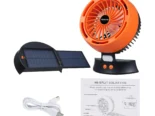 Ventilador Solar Portátil EVERIZ – Batería 10000mAh – 4 Velocidades – LED