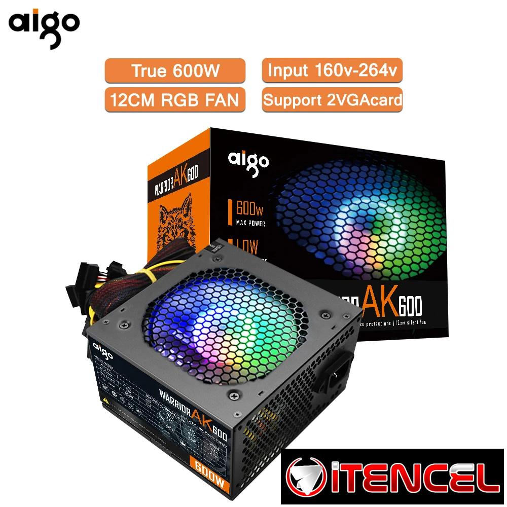 Fuente Aigo AK 600W RGB Silenciosa