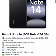 Xiaomi note 14 nuevos sellados !!!!!!