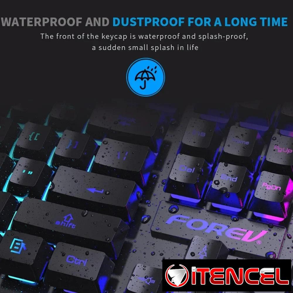 Teclado y ratón mecánico retroiluminado de 104 teclas