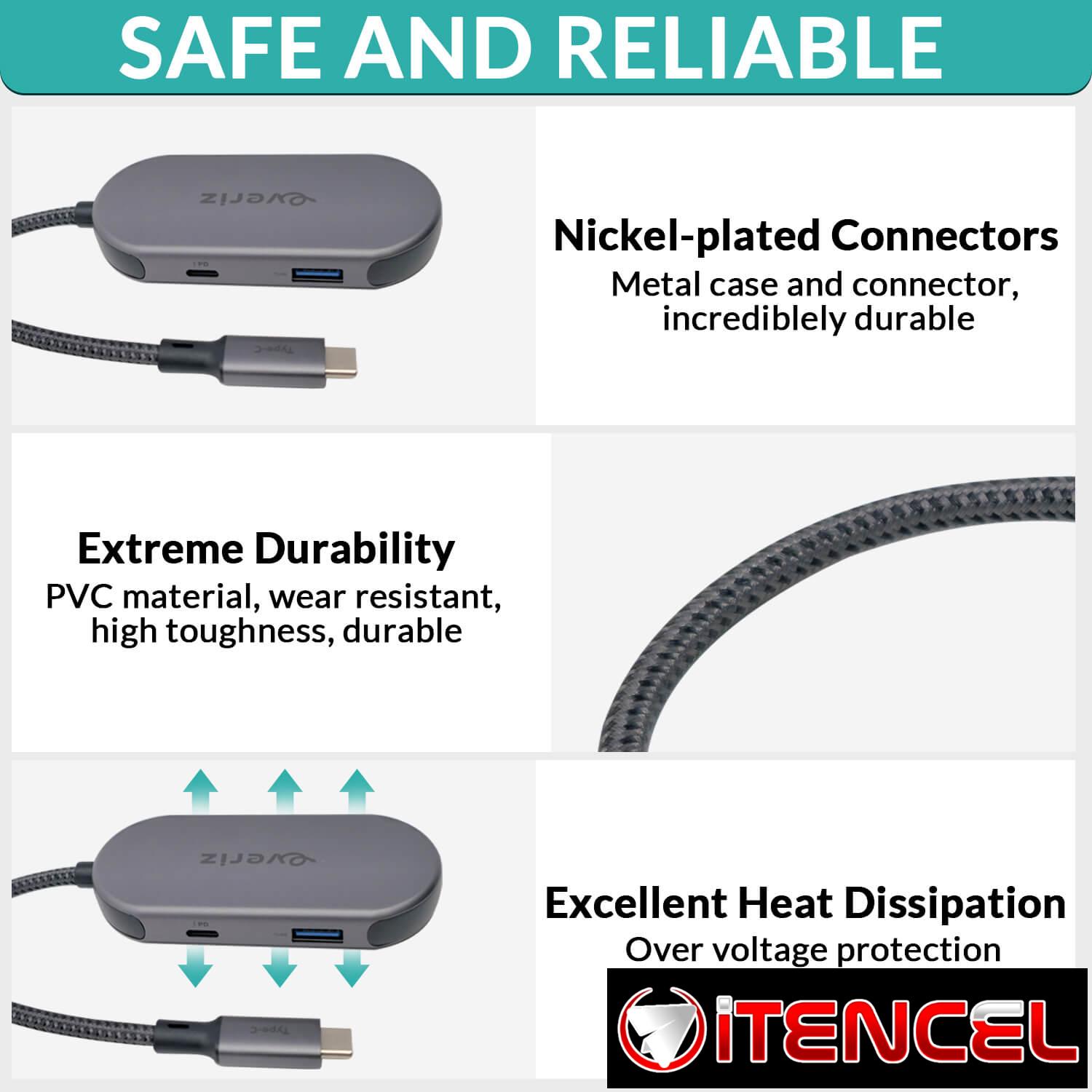 Hub USB C EVERIZ 10Gbps – Gris Metalico