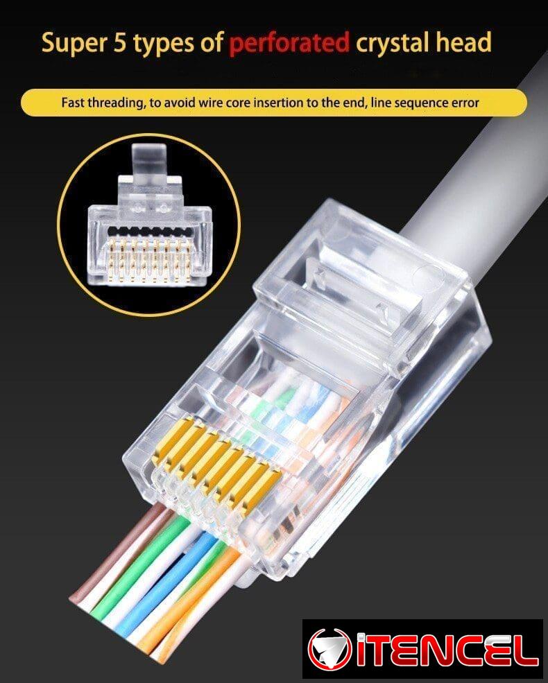 Paquete de 50 conectores RJ45