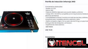 Parrilla de inducción infrarroja JMD . PARA cualquier tipo de olla