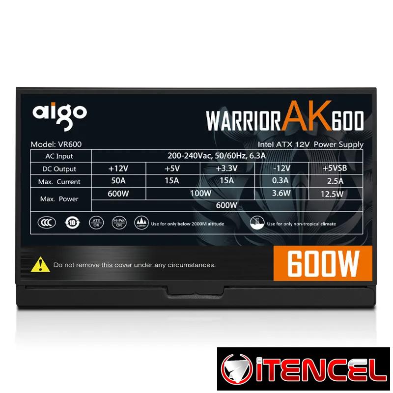 Fuente Aigo AK 600W RGB Silenciosa