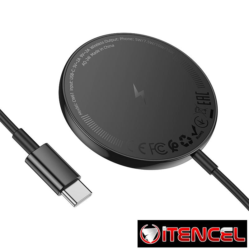 Hoco – Cargador Inalámbrico Magnético CW61 Phantom ⚡ 15W con Pantalla Digital
