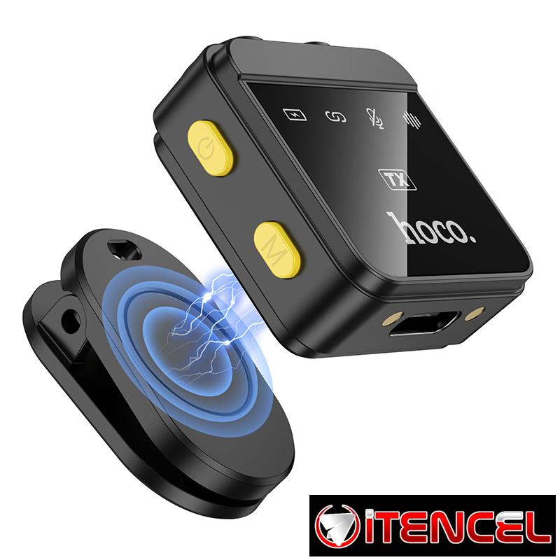 Hoco – L17 Micrófono Lavalier Inalámbrico Digital de Doble Micrófono (iPhone/Android)