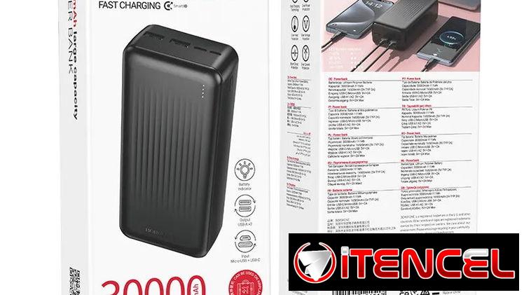 BOROFONE BJ78B – Power Bank 30000mAh con Doble Salida USB