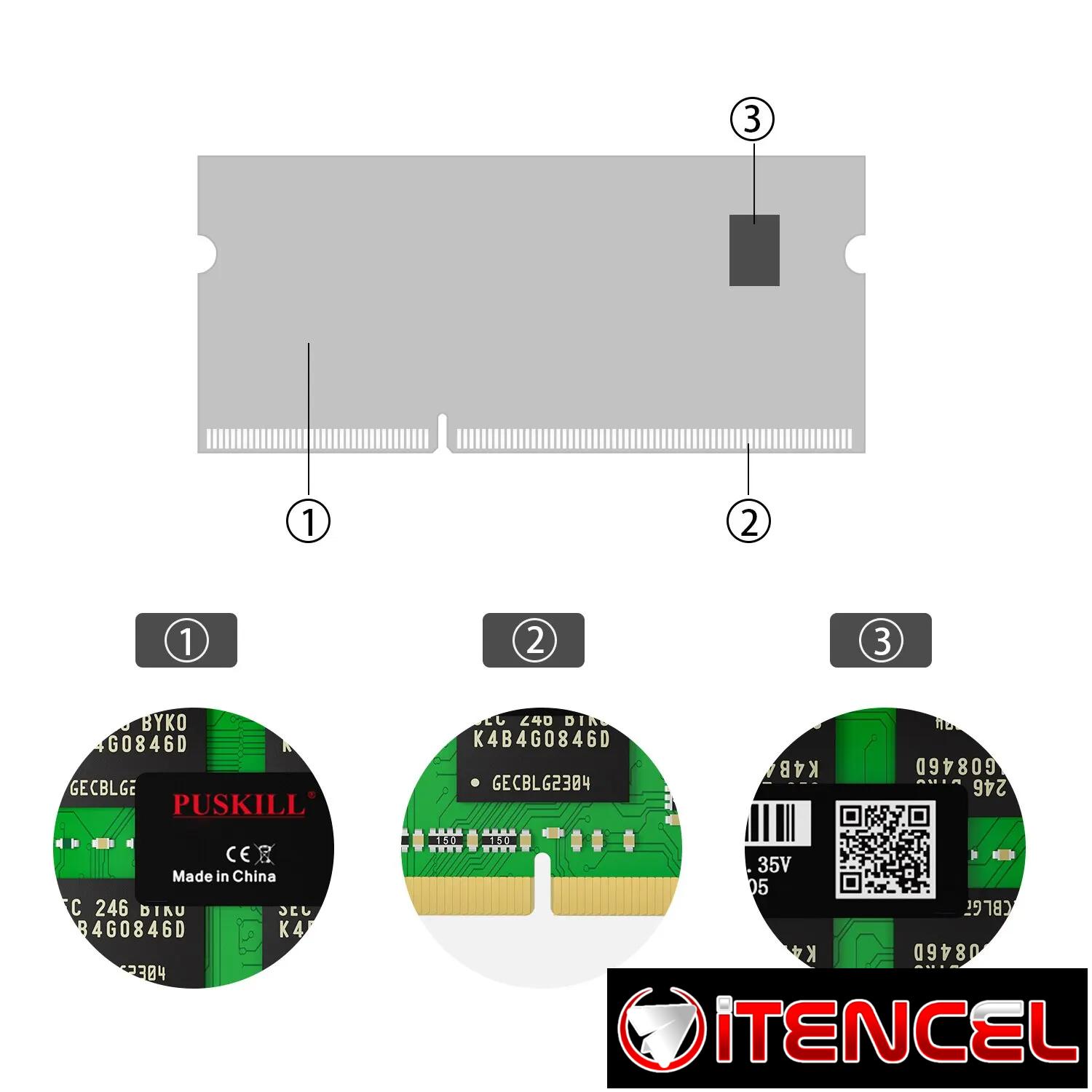 Memoria RAM PUSKILL para Portátiles DDR4/DDR3L
