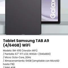 Samsung tab a9 4/64 wifi