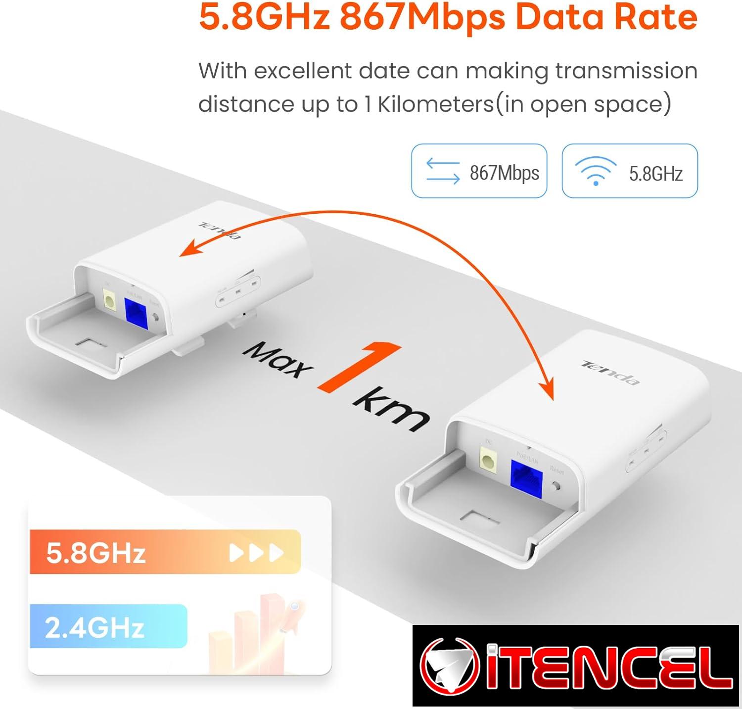 Tenda O1-5G Puente Wi-Fi Exterior