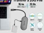 Hub USB C EVERIZ 10Gbps – Gris Metalico