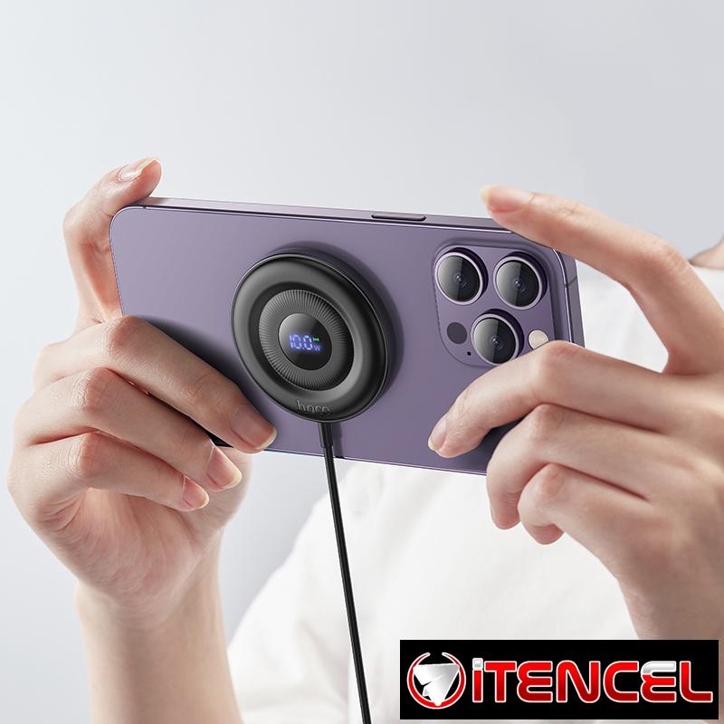 Hoco – Cargador Inalámbrico Magnético CW61 Phantom ⚡ 15W con Pantalla Digital