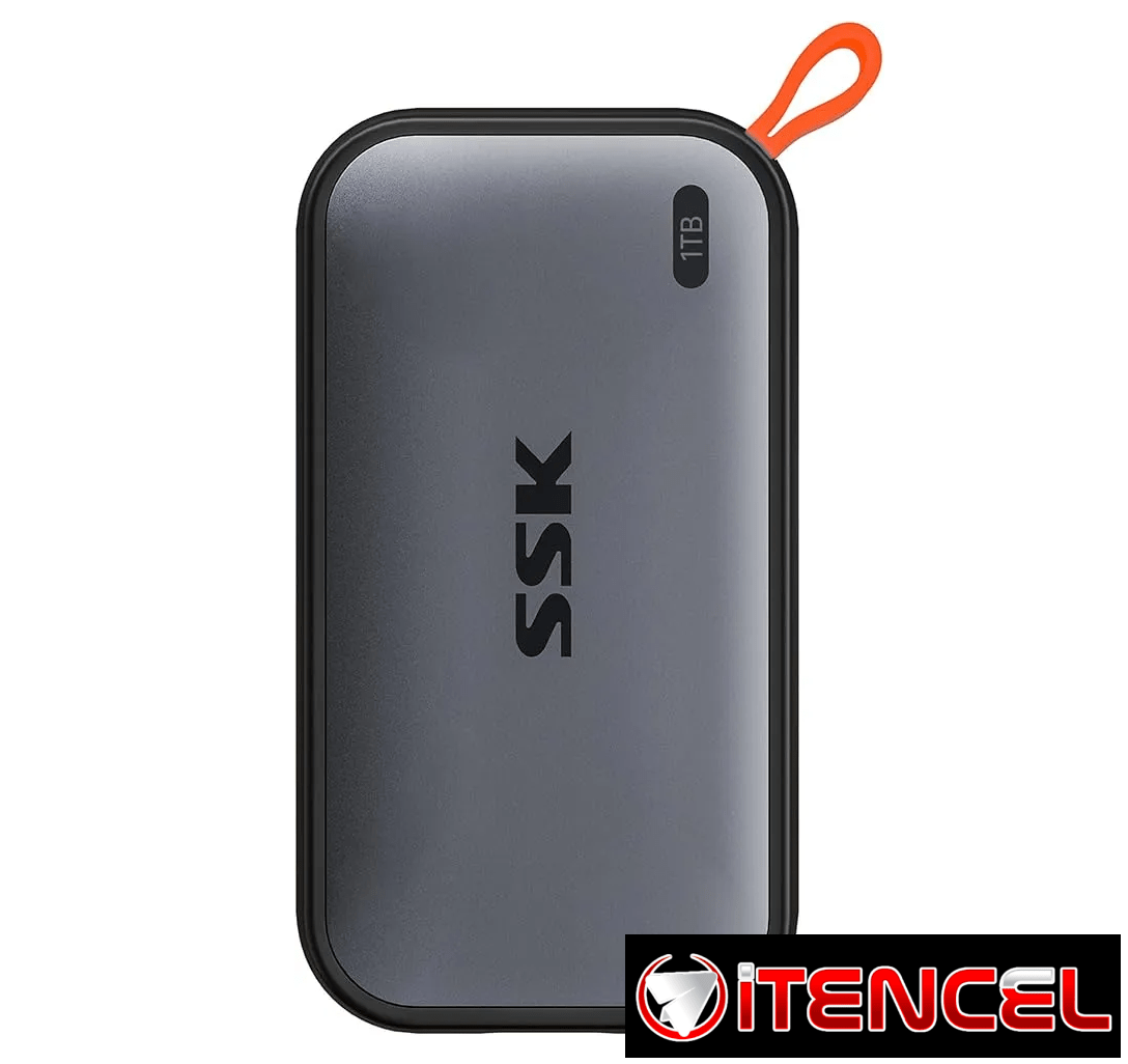 SSK Unidad de estado sólido externa SSD portátil de 1 TB, hasta 1050 MB/s USB C