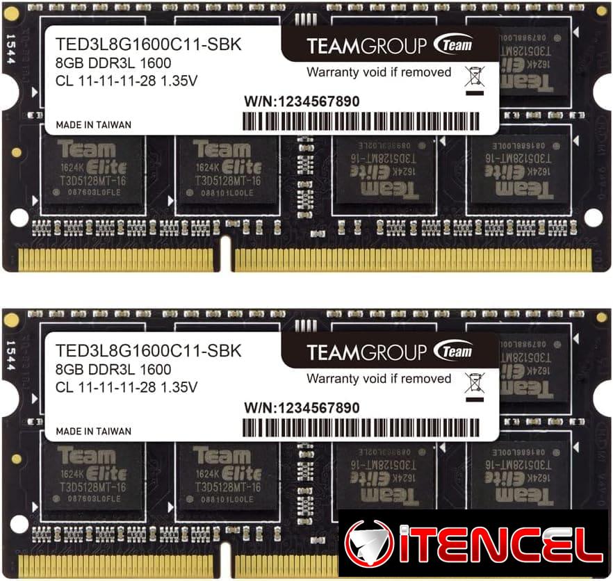 RAM DDR3 TEAMGROUP 16GB (2×8) para Laptop