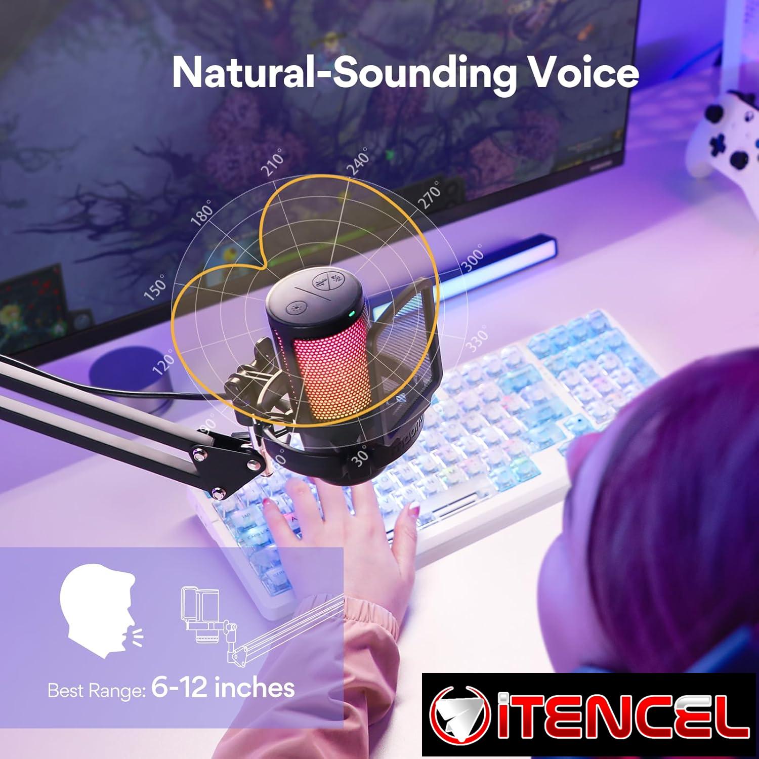 MAONO DGM20S Micrófono USB con condensador y cancelación de ruido