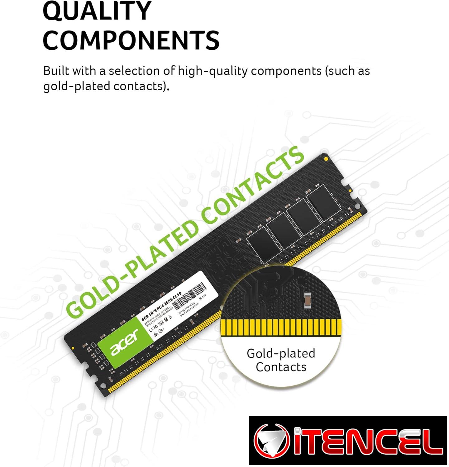 RAM ACER para PC – UD100 8GB 2666 MHz DDR4 CL19 1.2V