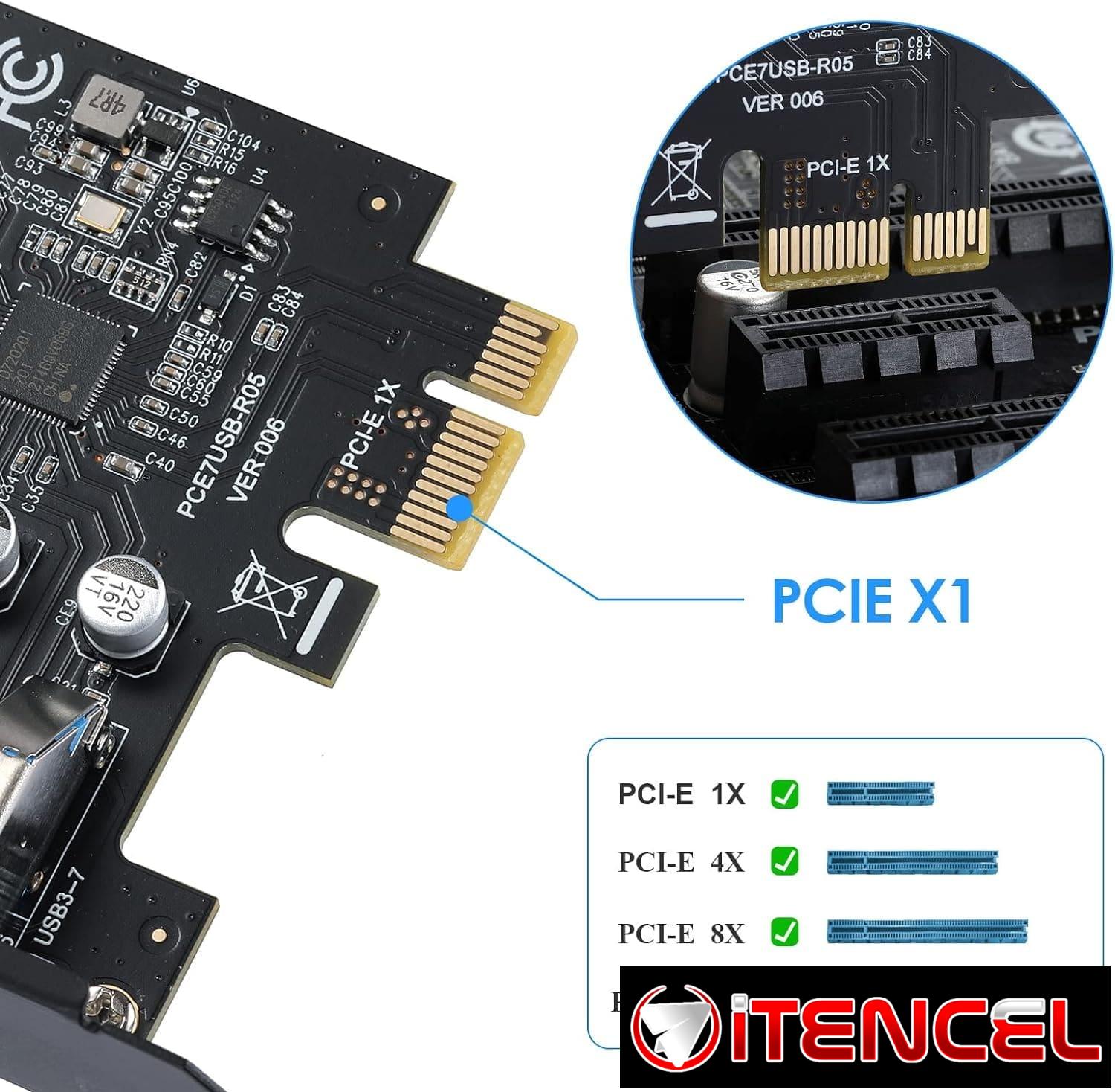 Expansión 7 Puertos USB – PCI Express