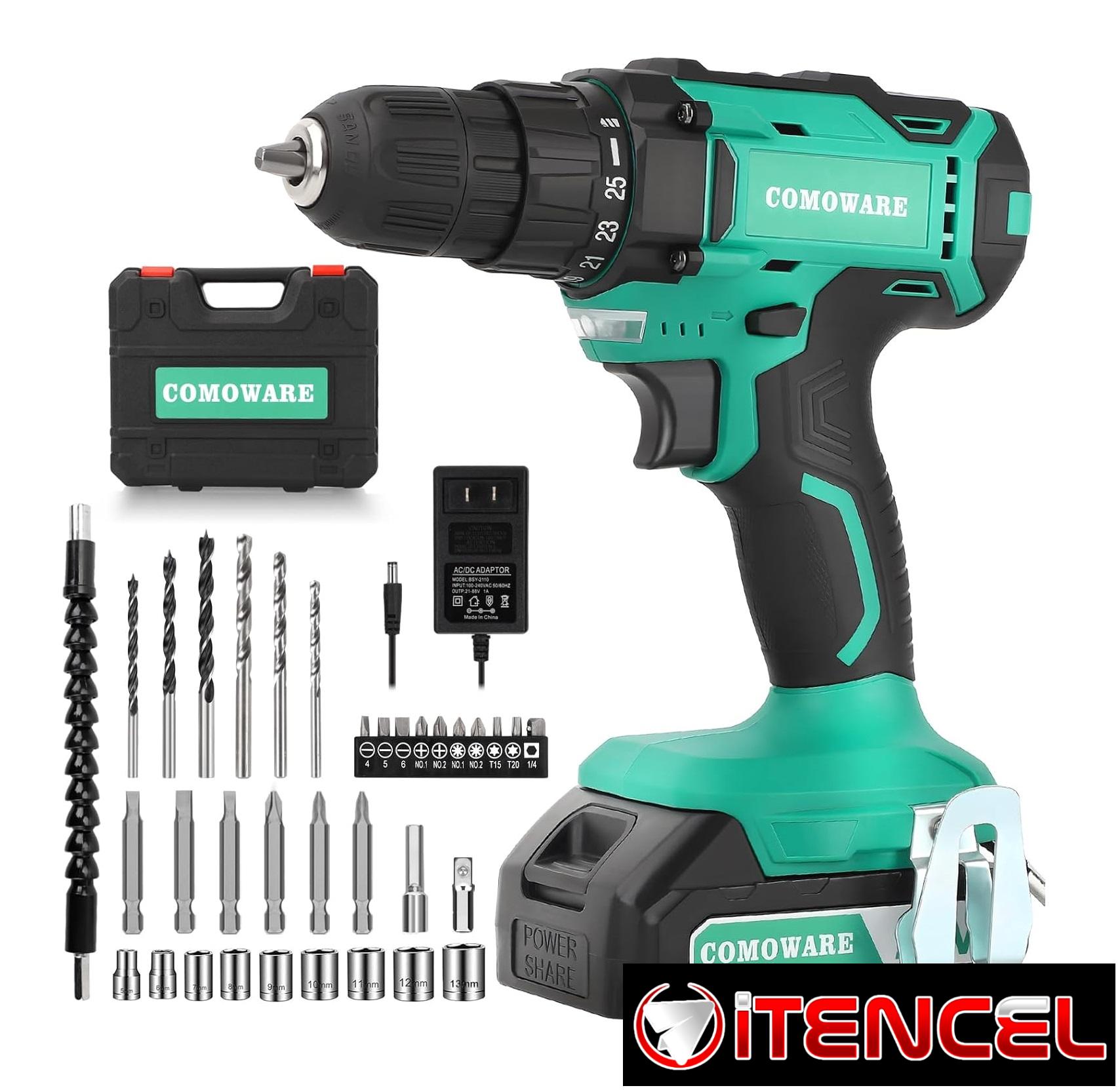 COMOWARE Taladro Inalámbrico de 20V