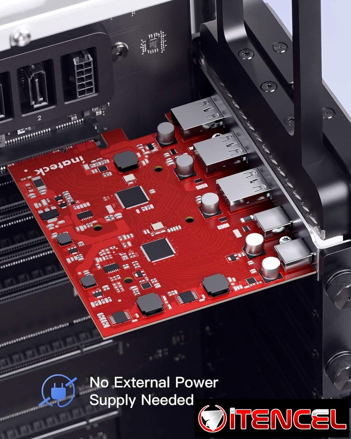 Tarjeta Inateck PCIe U21 – 20 Gbps