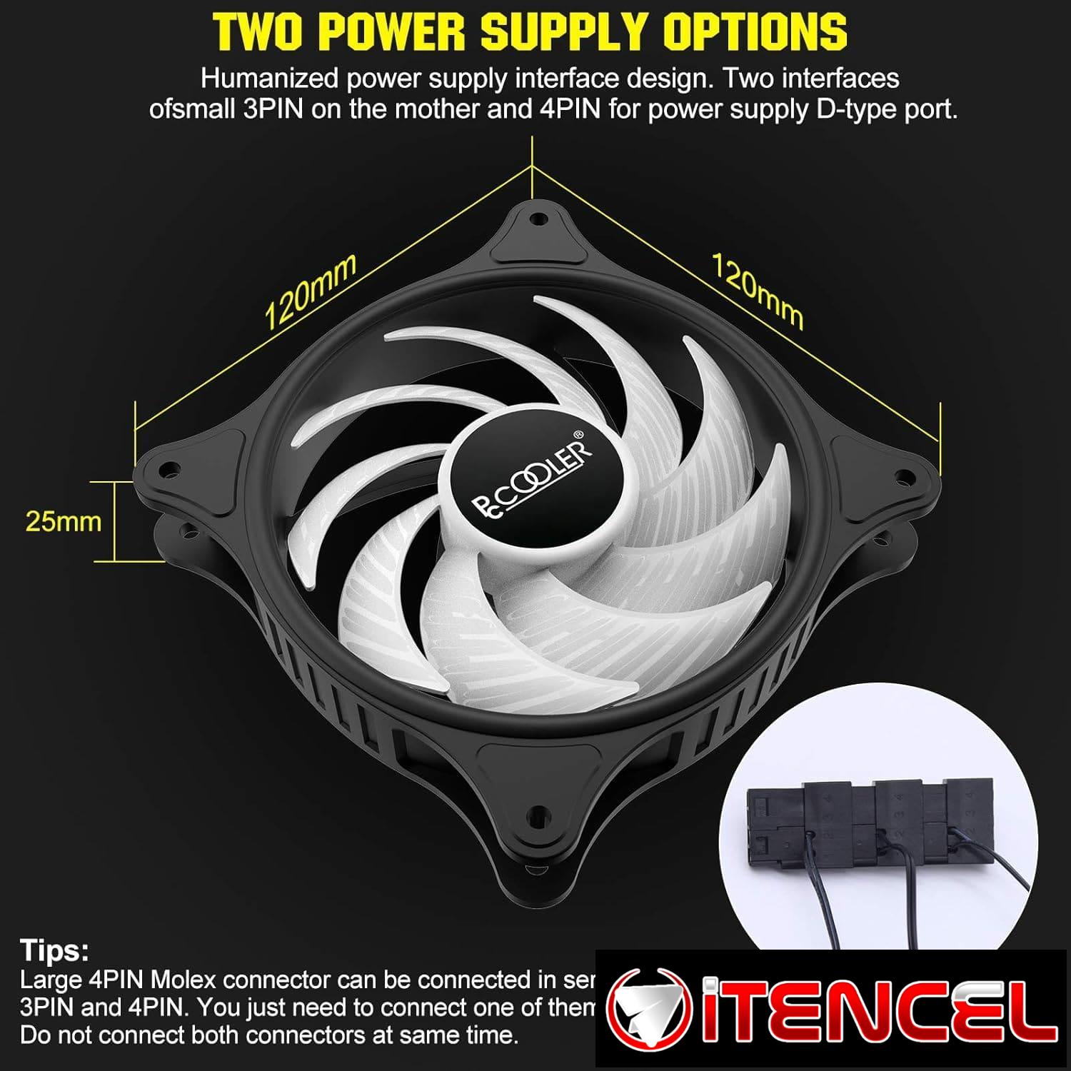 Ventiladores PCCOOLER FX120 (Paqt de 3)