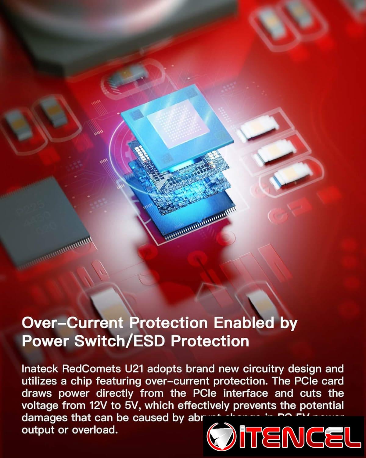 Tarjeta Inateck PCIe U21 – 20 Gbps