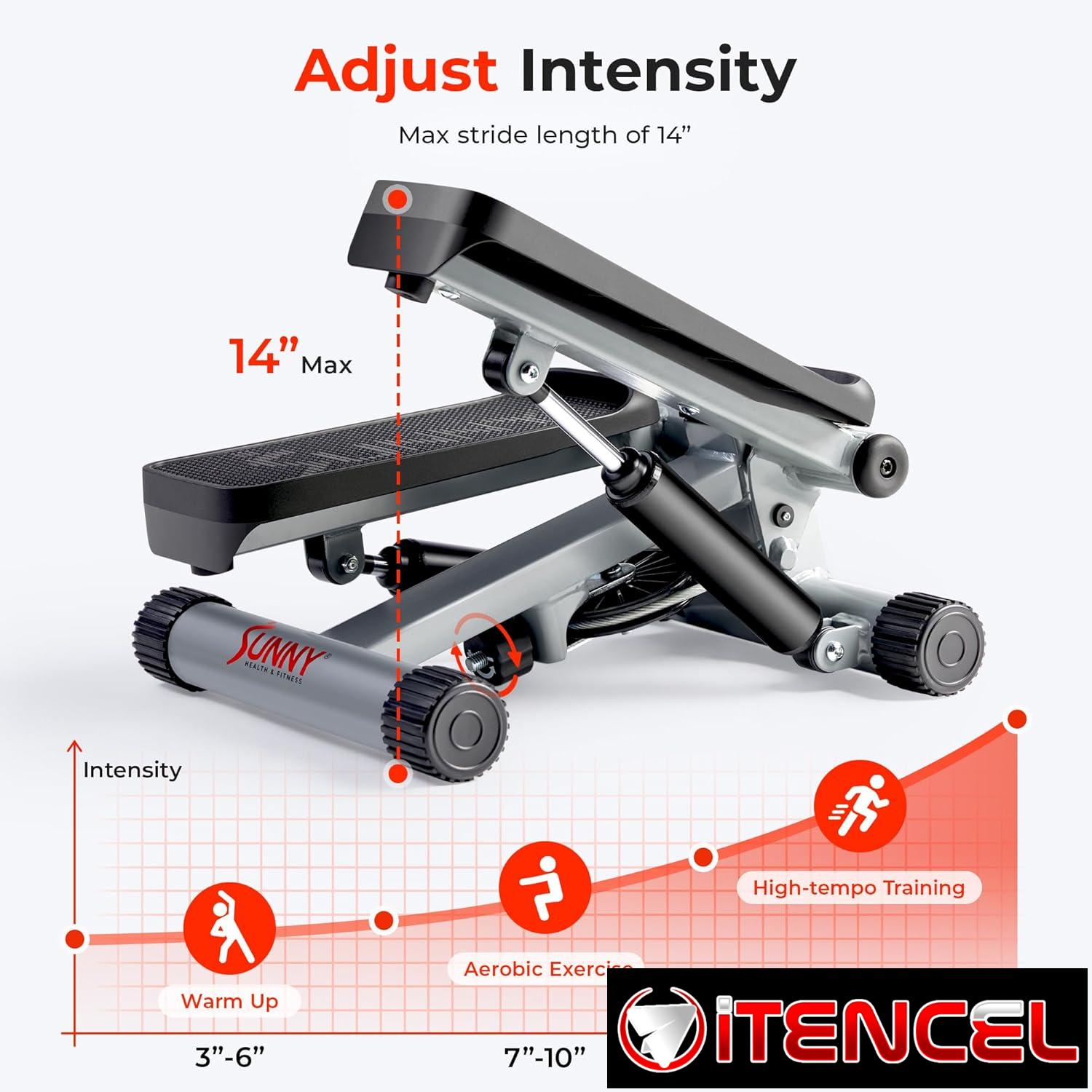 Sunny Health & Fitness Mini Stepper – Máquina de Ejercicio Compacta