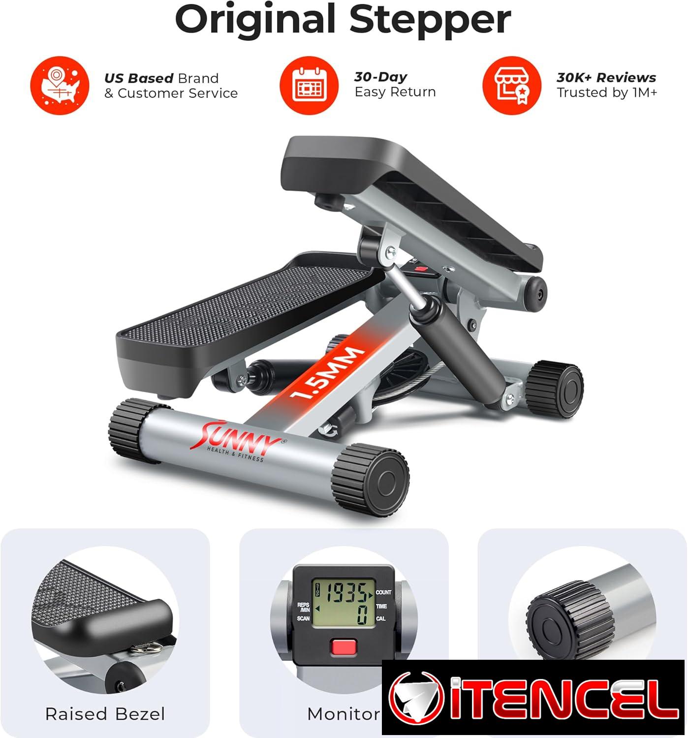 Sunny Health & Fitness Mini Stepper – Máquina de Ejercicio Compacta