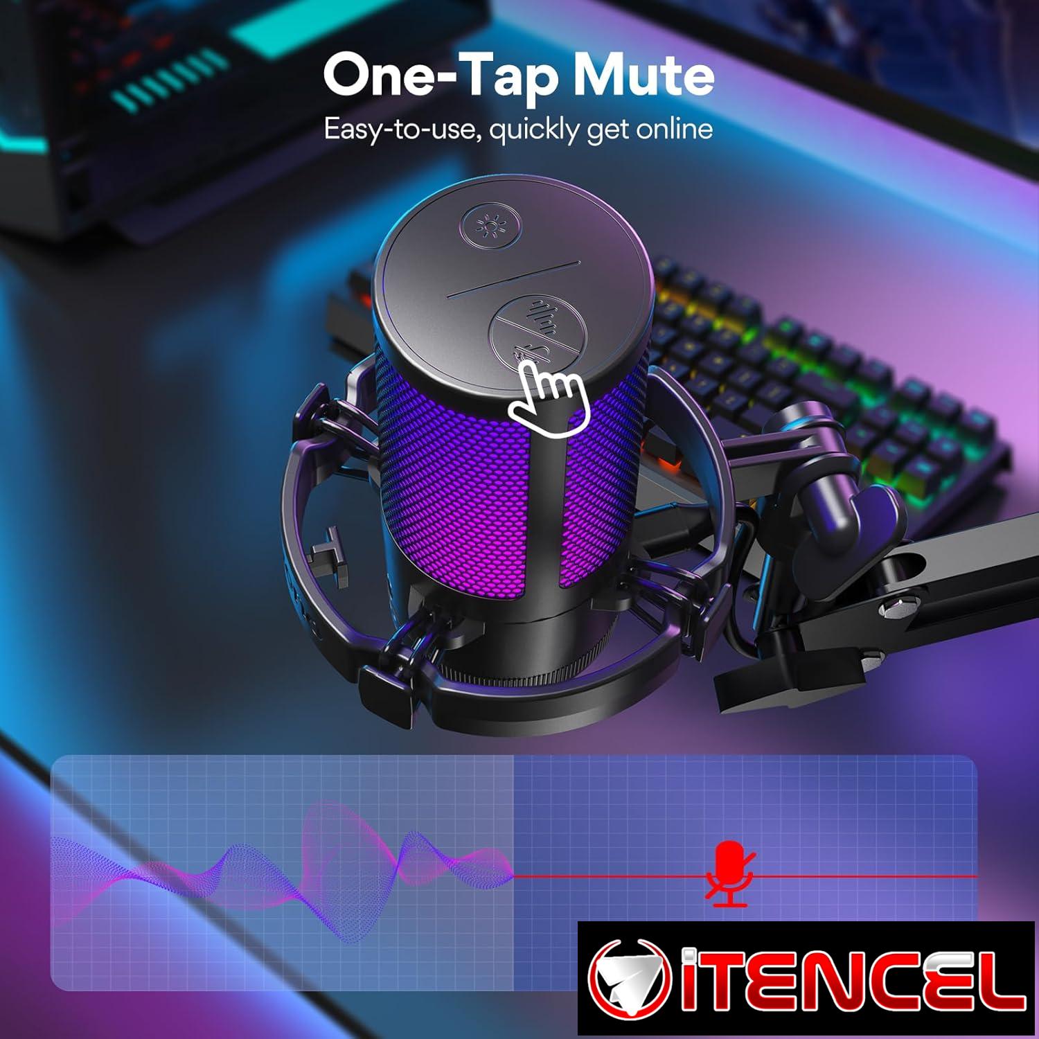 MAONO DGM20S Micrófono USB con condensador y cancelación de ruido