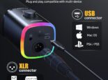 MAONO PD100X Micrófono dinámico Gaming: Micrófono dinámico USB XLR para computadora con micrófono de PC RGB Software-RGB