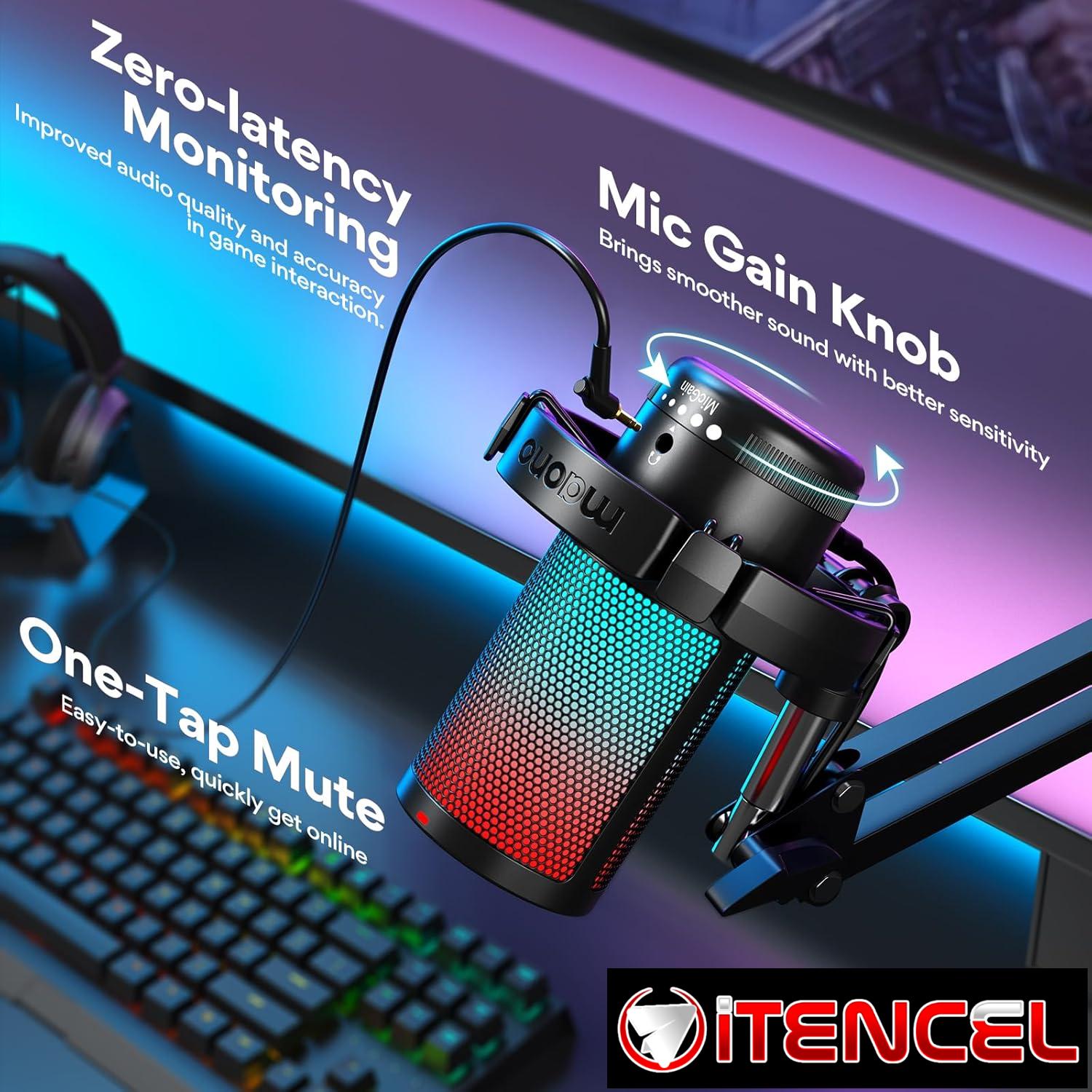 MAONO DGM20S Micrófono USB con condensador y cancelación de ruido