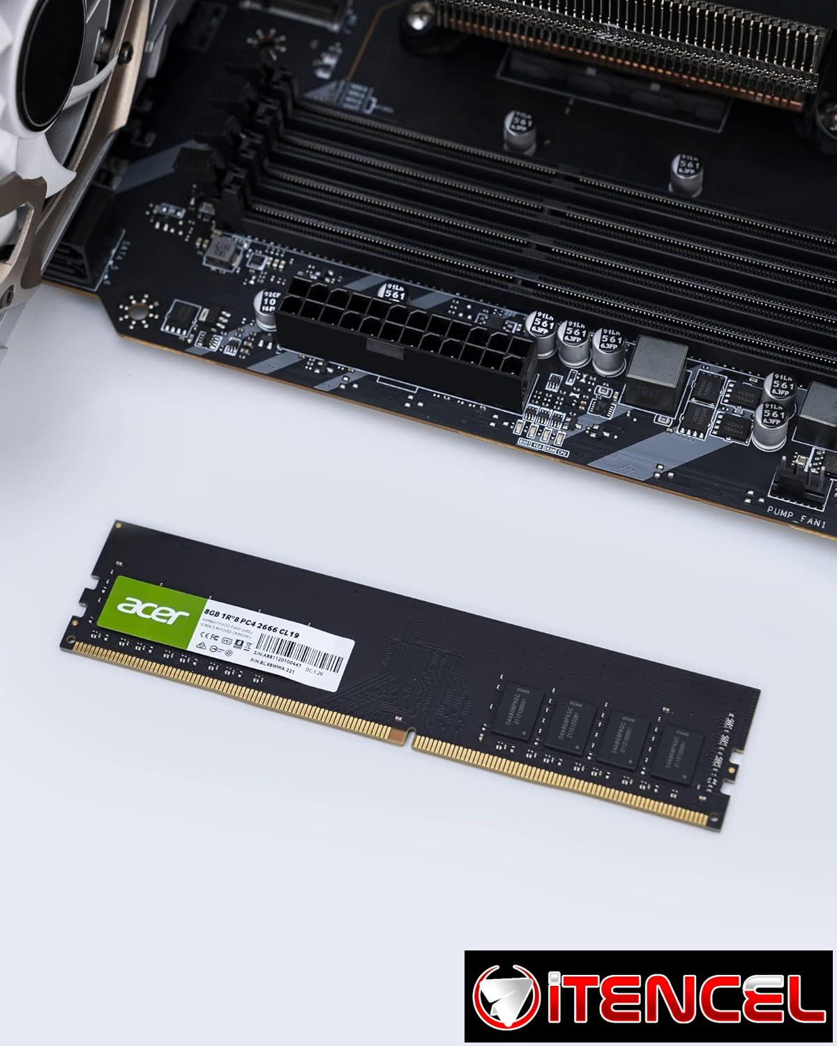 RAM ACER para PC – UD100 8GB 2666 MHz DDR4 CL19 1.2V