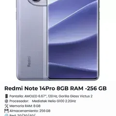 Telefonos – Celular – Xiaomi redmi note 14 pro