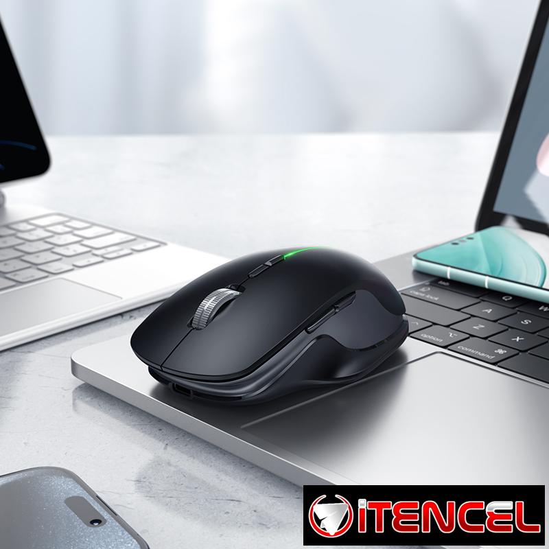 Hoco – Mouse Inalámbrico GM40 ⚡ RGB Recargable | Dual Mode 2.4G + Bluetooth