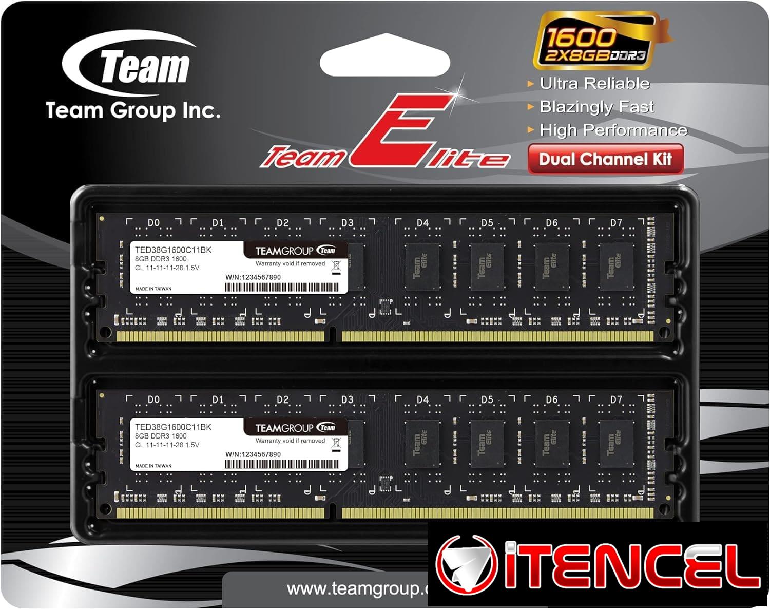 RAM DDR3 TEAMGROUP 16GB (2×8)