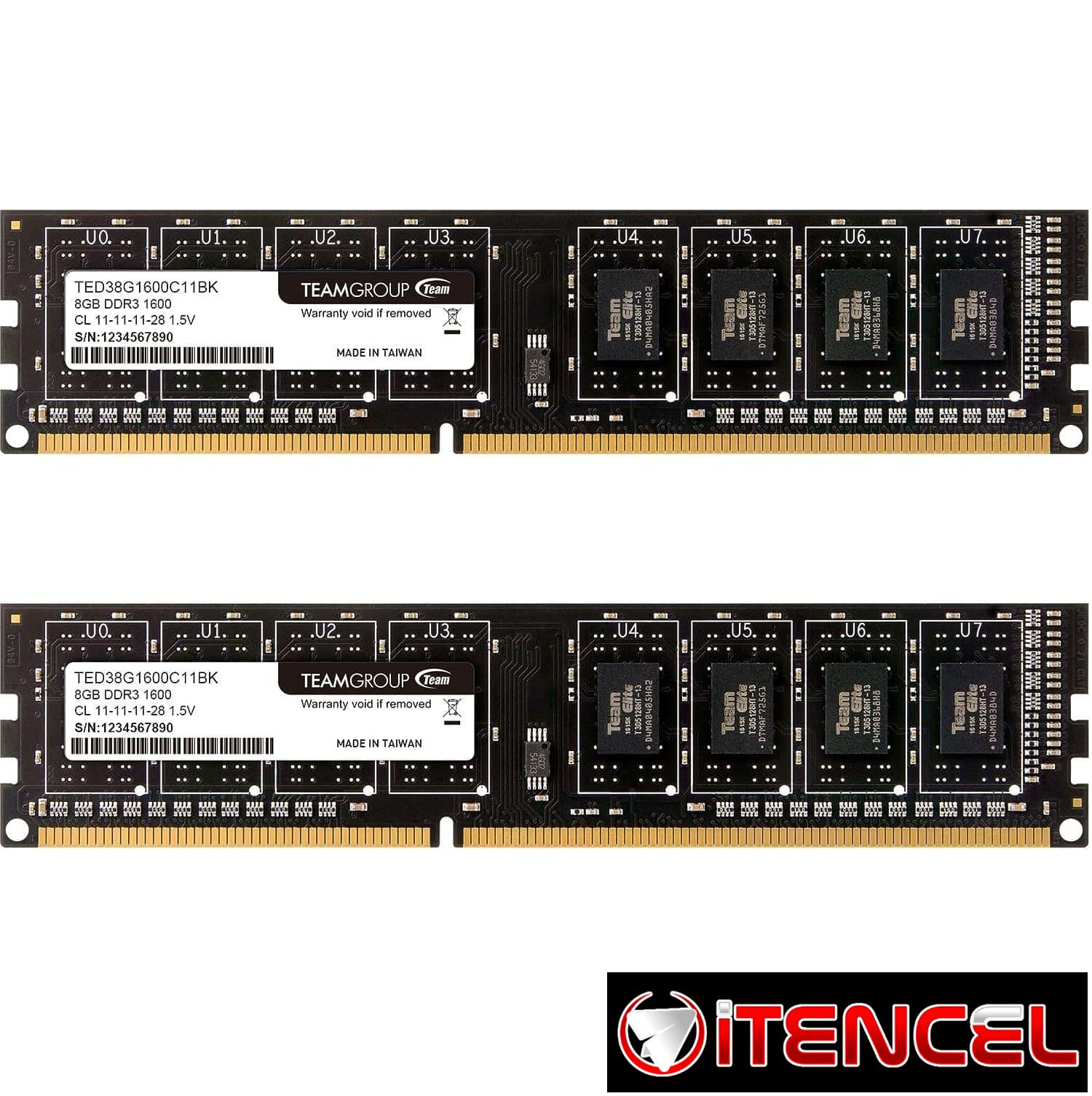 RAM DDR3 TEAMGROUP 16GB (2×8)
