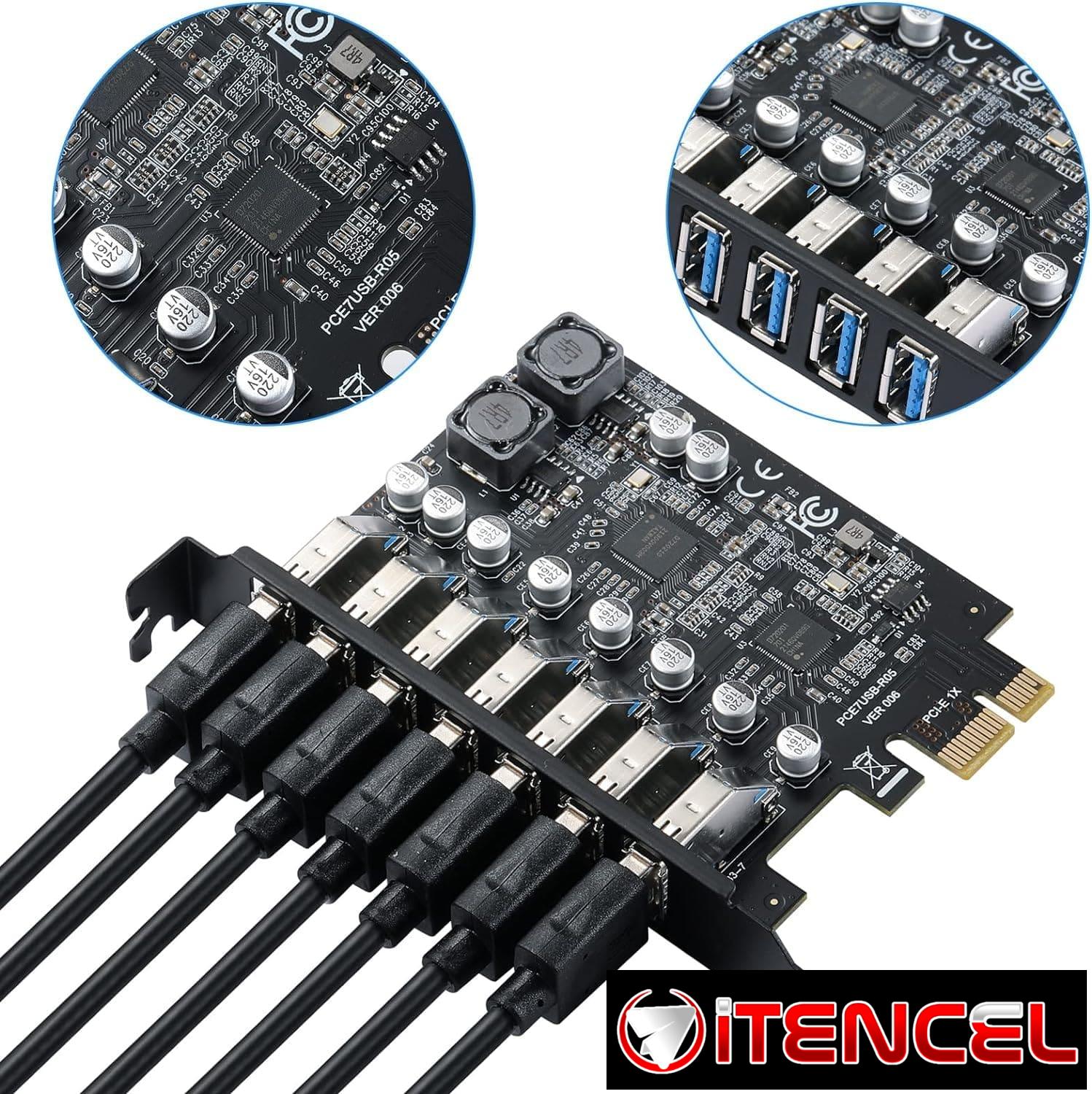 Expansión 7 Puertos USB – PCI Express