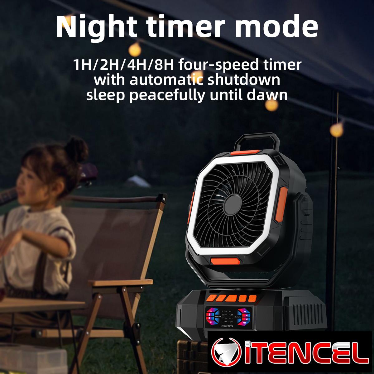 40.000 mAh Ventilador Recargable de doble motor (128 horas de batería)