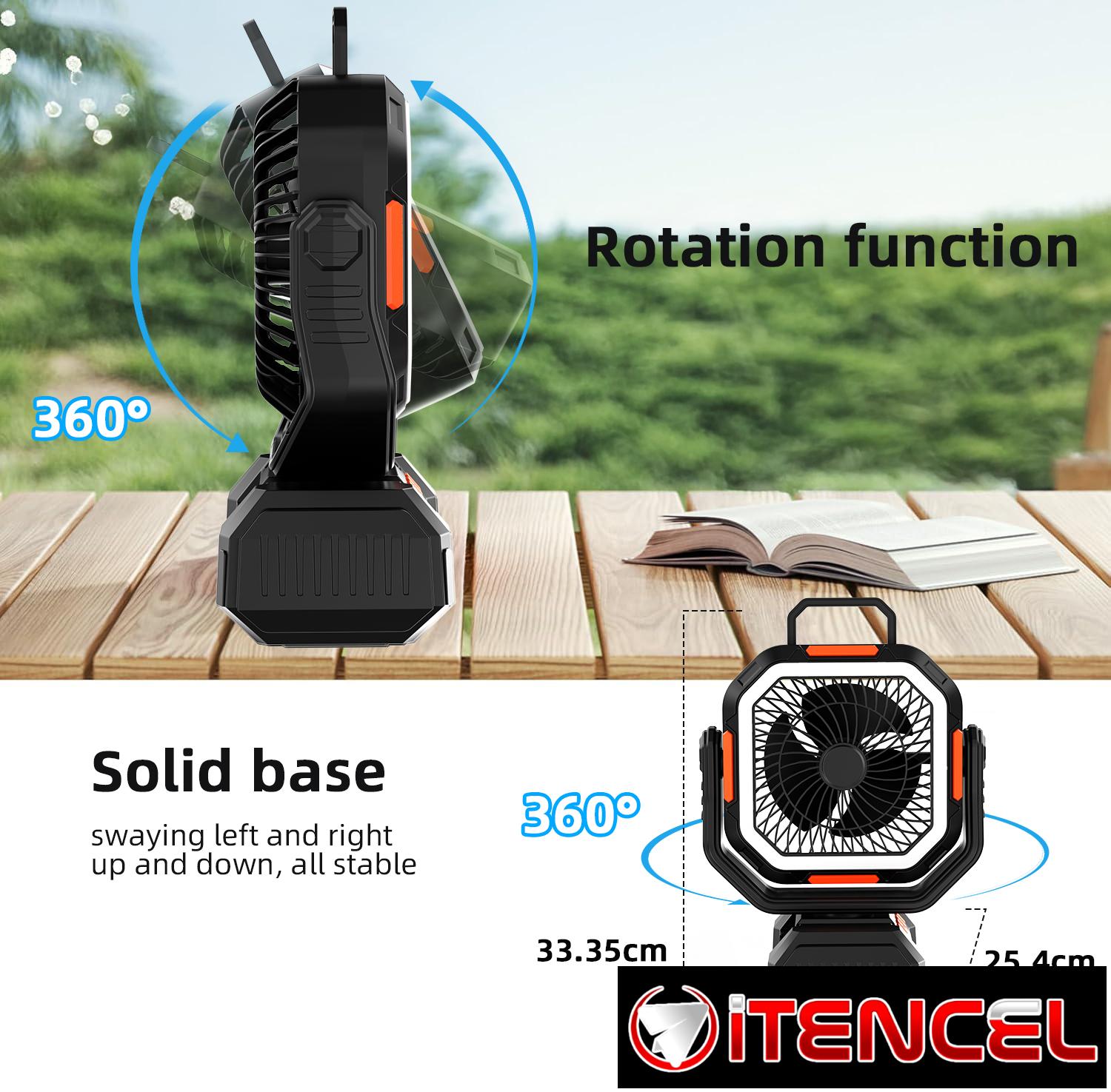 40.000 mAh Ventilador Recargable de doble motor (128 horas de batería)