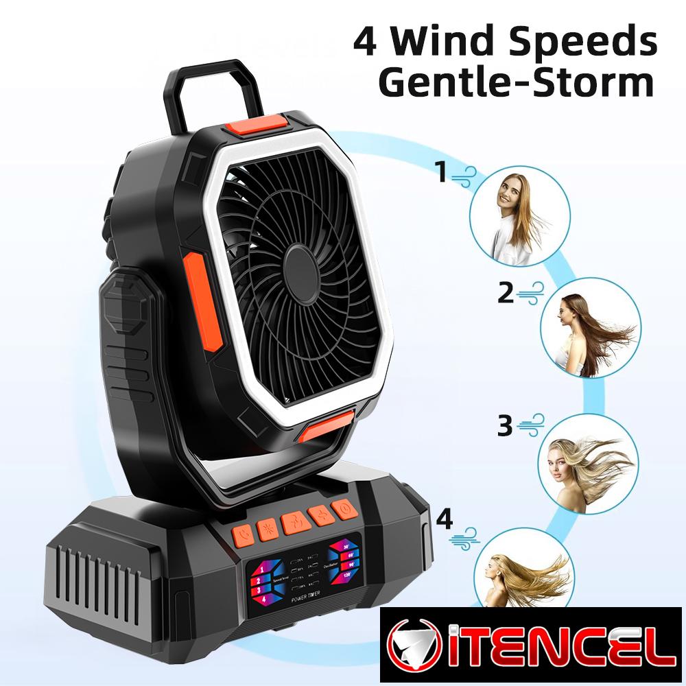 40.000 mAh Ventilador Recargable de doble motor (128 horas de batería)