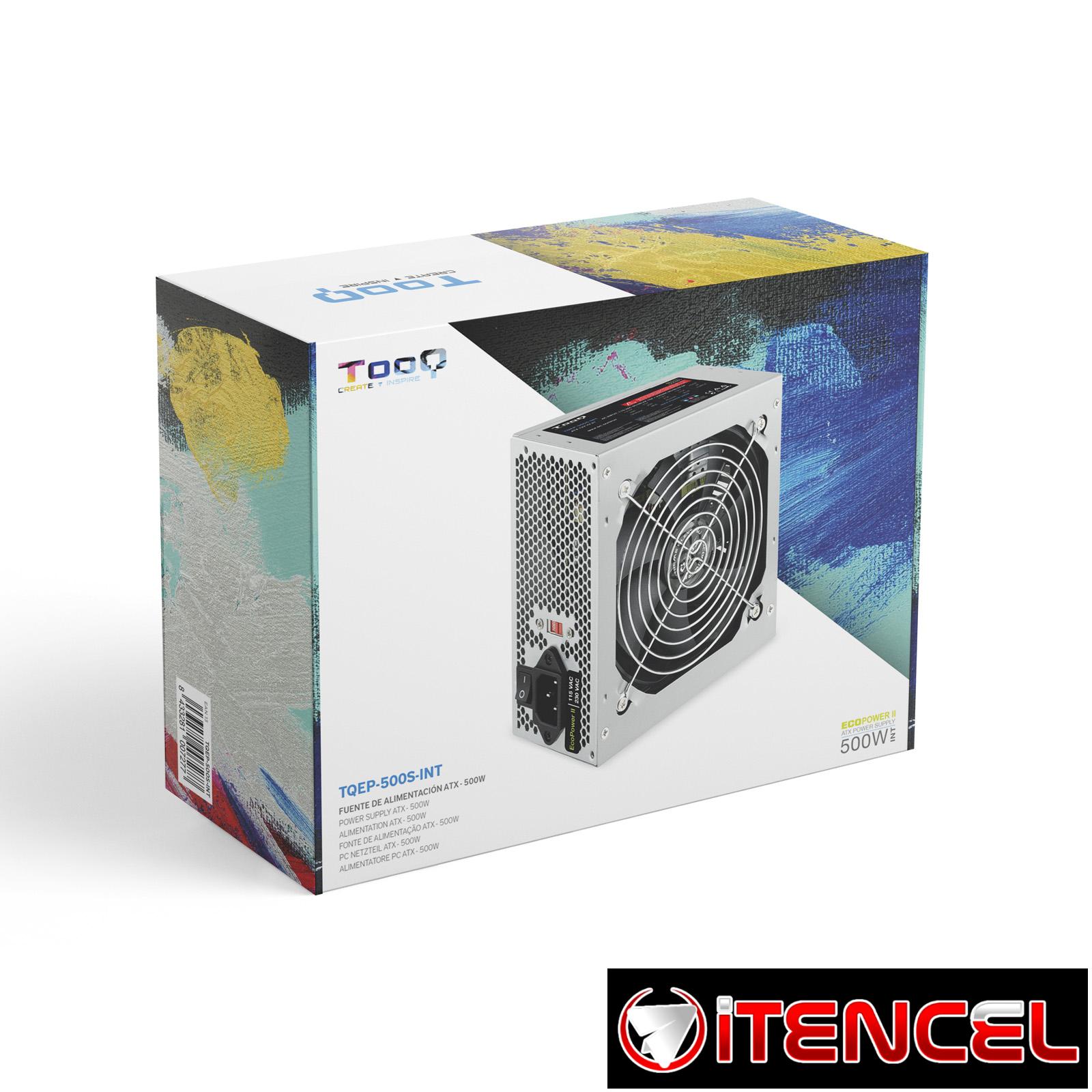 Fuente de alimentación 500W TOOQ Modelo: ATX TQEP-500S-INT