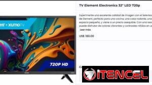 TV Element Electronics 32″ LED 720p Nuevo sellado en su caja