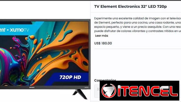 TV Element Electronics 32″ LED 720p Nuevo sellado en su caja