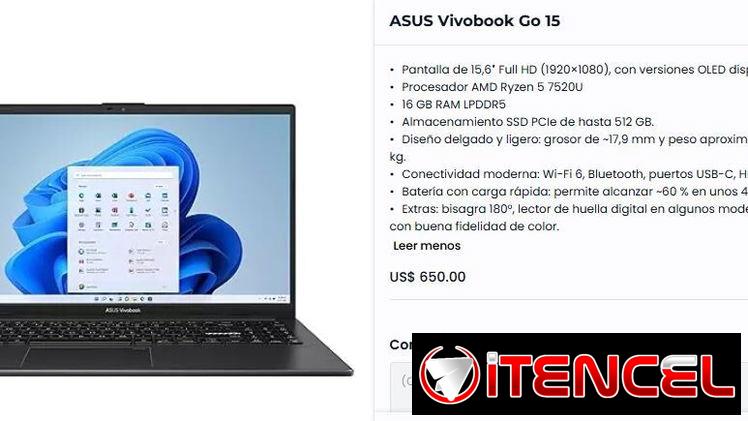 Laptop Nueva Sellada en caja ASUS Vivobook Go 15