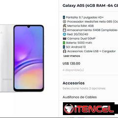 Ultimo SAMSUNG A05 4ram / 64 gb .NUEVO A ESTRENAR